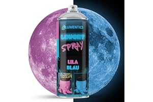 lumentics Spray luminoso Viola-Blu 400ml - Vernice spray con effetto afterglow - Colore spray fosforescente - Si illumina al buio