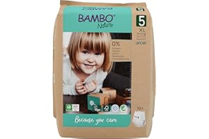 Bambo Nature Pañales talla 5 (11-17 kg) - 19 unidades | Pañales tipo braguita con protección mejorada contra derrames | Máxima comodidad y libertad para los bebés activos | Dermatológicamente probados