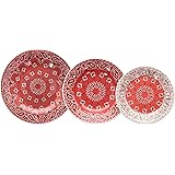 Tognana West, Servizio Piatti per 6 persone, 18 Pezzi, Stoneware, Rosso