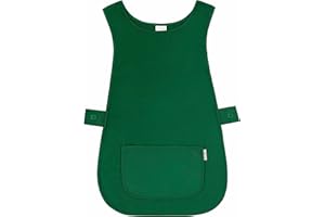 LINEN CLOSET® Womens Tabards with Pockets for Men Ladies Cleaning Catering Chef Kitchen Aprons Unisex Hygea Tabard Apron Work Tabards