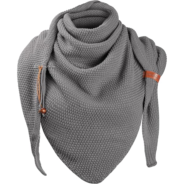 Vrouwen Winter Warme Sjaal Middeleeuwse Vintage Gebreide Cosy Wrap Sjaal Dames Gift Voor Moederdag Trui Driehoekige Sjaals Cape, Bruin, Eén Maat