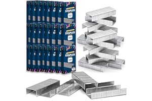 SOL 120,000pk Staples for Multipurpose Use, Staples 26/6 Standard Size, Durable Steel, Anti-Jam Design, Compatible with Standard Staplers, Ideal for Office, Home,School Use, Perfect for Binding Paper