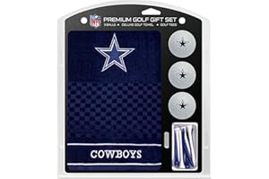 Team Golf Juego de Regalo Premium de la NFL: Toalla Bordada de Lujo, 3 Bolas, 14 Camisetas (2-3/4 Pulgadas Reg.)