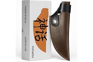 Matsato Premium Leather Sheath for Original Japanese Chef Knife, Kitchen Knife Holder, Brown