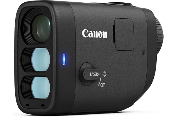Canon PowerShot Golf Télémètre Laser Mesure de Distance 800 Yards avec capacité d’Enregistrement Photo/vidéo, Zoom Optique x6, stabilisation