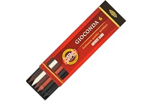 KOH-I-NOOR KohINoor Gioconda 5.6 mm, Set of 6 Leads for Artists' drawing. 4869/III