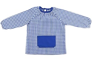 H HANSEL HOME Bata Escolar Baby Escolar Babi para Colegio Infantil Sin Botones Niño y Niña Elástica en Puño y Cuello