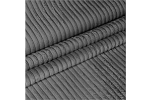 DreamRoots Tela de Pana de 380 g/m² de peso - Tela Pana de 140 cm de ancho - Tela Tapiceria Pana - Tejido de Pana Granite Gray 1M