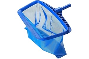 Flexzion 20" Pool Net Skimmer - Leaf Rake for Swimming Pool with Fine Mesh Net Catcher 15" Deep - Heavy Duty Pool Skimmer Net Replacement for Standard Pole Pool Cleaning Equipment