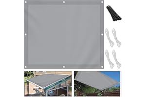 JUDANNA Sonnensegel 3x4m Rechteckig - Sonnenschutz für Balkon, Terrasse und Garten - Wasserdicht, 95% UV Schutz, Wetterfest - Schattierungsnetz aus Segeltuch, Grau
