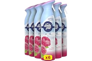 Ambi Pur Air Profumatori per Ambienti Spray, 6 Deodoranti Spray da 300ml, Fragranza Fiori Eleganti, Deodorante Ambiente con Tecnologia Elimina Odori, Contiene Gas 100% Natuale X6
