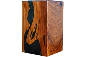 EMPORIUM CRAFTS Beste Urne für menschliche Asche, große Holzurne für Einäscherung, Erwachsenen-Urnenbox für Asche, personalisierte Holzurne, Beerdigung, Urne für Beerdigung, Holzkiste (schwarzer Rasin, Andenken hält
