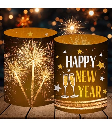 Decorazioni Capodanno 2025 - Striscione Happy New Year Nero E Oro, 30x180cm, Per Portico E Casa - Foto 6