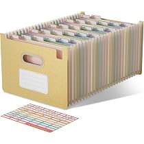 Classeur Accordéon ThinkTex 26 Compartiments A-Z - Range Documents A4, Extensible, Multicolore
