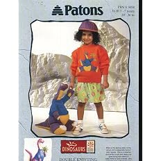 PATONS 5058 knitting pattern DINOSAURS 