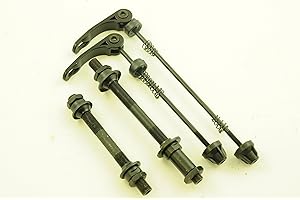 bankrupt_bike_parts CONVERT YOUR BIKE TO QUICK RELEASE WHEELS, PAIR FRONT & REAR WHEEL HOLLOW AXLES COMPLETE WITH SKEWER