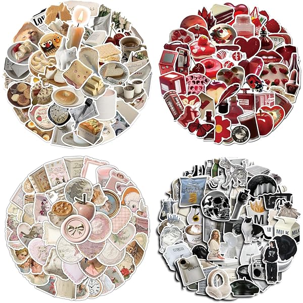 50 Sticker Vintage In Stile Art Déco – Autoadesivi Impermeabili E Removibili Per Scrapbooking, Journaling E Decorazione Di Valigie