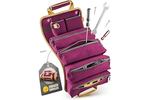 PEAKFEVER Organizer - Werkzeugtasche | Inkl. Gurt | für Werkzeug und Zubehör | Ideale Werkzeugrolle für Werkstatt - Garage - Arbeitstasche Herren & Damen