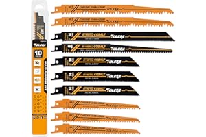 Tolesa Lama per sega alternativa, acciaio legato CRV, 150 mm 6TPI, per il taglio di tronchi, legno vivo, ecc., 5 pezzi