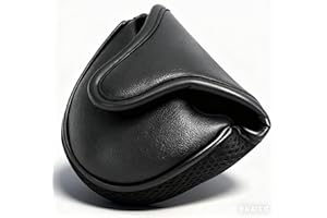 VGEBY Golf Putter Cover Headcover PU Leather Guard Impermeable Golf Mallet Putter Cover(Negro)