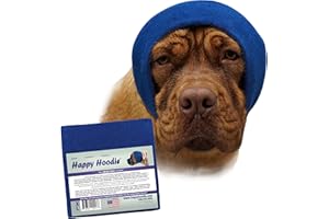 ZONI PETS Sweat à Capuche Happy Hood, Bleu Marine, pour Les Grands Chiens comme Les bergers, Les dorés, Les Chows, Les Malamutes, Les Pitbulls, Aide à Calmer, à réconforter et à protéger Votre Chien