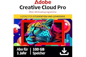 Adobe Creative Cloud Pro | Student & Teacher | Grafik Design | Gen AI | 1 Jahr| PC/Mac| Digital Download