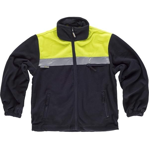 Veste Softshell De Travail URG - Imperméable, Coupe-Vent Avec Doublure Polaire - Bandes Réfléchissantes - Pour Chantier, Cyclisme, Randonnée (Homme)