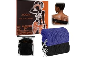AOOSA 2 St Afrikanska Nätsvampar med Knutar, Badsvamp, Duschsvampar