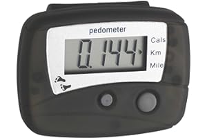 TFA Dostmann „HiTrax Walk“ Elektronischer Schrittzähler, 42.2003, Entfernung (km/Meilen), Kalorienverbrauch, schwarz, L 48 x B 19 x H 36 mm