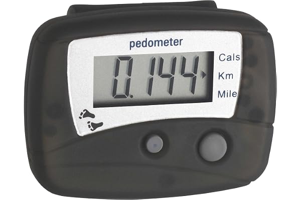 TFA Dostmann HiTrax Walk Podomètre électronique 42.2003, distance (km/miles), consommation de calories, noir, L 48 x l 19 x H 36 mm