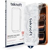 Teknoft iPhone 17 Pro i&ccedil;in Kolay Kurulum Kitli Takılırken Camın Altında Kesinlikle Toz Bırakmayan Ekstra G&uuml;&ccedil;lendirilmiş Tam K
