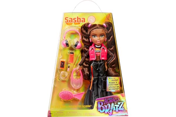 Bratz Alwayz Poupée Mannequin - Sasha - avec 10 Accessoires et Poster - Jouet pour Enfants - Idéal pour Les 6 Ans et Plus