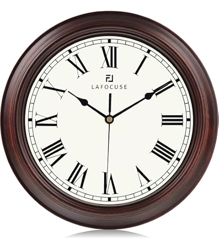 Horloge Murale 12 Pouces Silencieuse Vintage - Cadran Blanc, Chiffres Noirs - Pour Salon, Cuisine, Bureau