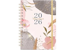 KAMAKING Terminplaner 2026 - Kalender 2026 von Januar 2026 bis Dezember 2026, Wochenplaner 2026 A5 mit Innentasche, Elastischer Verschluss, Terminkalender 2026 Buchkalender, Limonade Rose