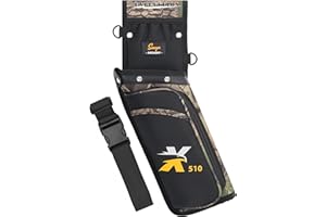 SUNYA X510 Field & Competition Hip Arrow Quiver | 3-Slot Noise-Free Archery Quiver with Sturdy Storage System (42x18cm)