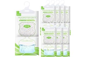 CIRULLI Sachet Déshumidificateur Pack de 8 - Absorbeur d'humidité, granulés de déshumidificateur pour éliminer l'humidité et les mauvaises odeurs des armoires, des chambres, Anti moisissure