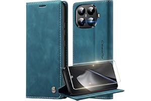 Deisyzy Handyhülle für Xiaomi 15T Pro 5G Hülle mit Schutzfolie, [Kartenfach] [Ständer] Premium PU Leder Schutzhülle, Magnet Klappbar Klapphülle Flip Case Kompatibel mit Xiaomi 15T Pro - Blau