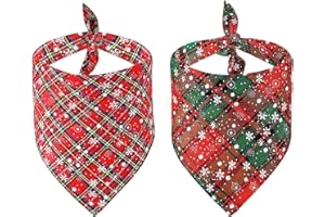 NIUMOWANG Bandanas de Chien de Noël, Bandana pour Chien, Bandanas de Noël pour Chien, Bandana Chat, Foulard pour Chien Lavable, Bandana Chien Convient Aux Chiens de Petite, Moyenne et Grande Taille(S, Treillis)