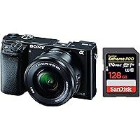 Sony Alpha ILCE 6000L 24.3 MP Mirrorless Digital SLR Camera with 16-50 mm (APS-C Sensor, Eye AF, Light Weight) - Black…