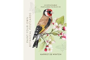 Paint-Your-Own Botanical Postcards: 24 detachable postcards to paint in