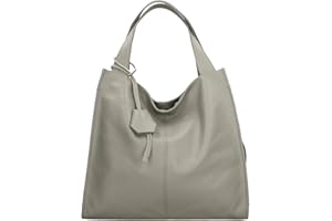 Chicca Borse Borsa a Spalla Donna in Pelle Made in italy 40x36x10 Cm