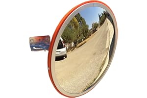 SNS SAFETY LTD JCM-30i Miroir convexe de la circulation, incassable, diamètre 30cm, pour la sécurité routière et de la sécurité du magasin avec support de fixation murale réglable.