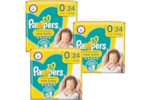 HUBSIDIA Newborn Nappies Bundle with 3 Packs of P Nappies Size 0 Premium Protection | 72 New Born Size 0