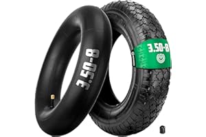 MOOVMOOV Pneumatico Carriola 3.50-8 con Camera d'Aria e Valvola Dritta TR13 - Pneumatico Rinforzato 4PLY - Installazione Facile e Veloce - Compatibile con Ruota 3.50-8 - Non Adatto all'Uso Stradale