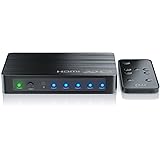 CSL - HDMI 2.0 Splitter 4k 60Hz - 5 Port Switch with Remote Control - 2.0b Ultra HD 4096x2160 3840x2160 - HDR - 3D Ready - HD
