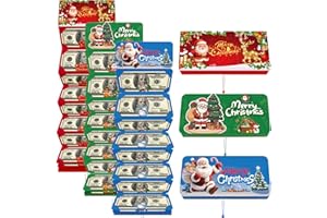 FUFRE Weihnachts-Geld Geschenkkartenhalter mit 10 Fächern, 3 Stück Überraschungs, Kartenhalter Weihnachten, Geldgeschenk Weihnachten, Geldumschlag, Weihnachtskarten Geldhalter (G)
