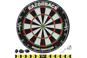 Viper by GLD Products 42-6006 Dartboard with Staple-Free Spider Razorback Sisal/Bristle Steel Tip, Multicolored, One Size
