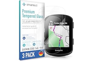 smartect Schutzglas [3 Stück, Klar] kompatibel mit Garmin Edge 540/540 Solar / 840/840 Solar, HD Schutzfolie Anti-Kratzer, Blasenfrei, 9H Härte, 0.3 mm Ultra-klar, Ultrabeständig