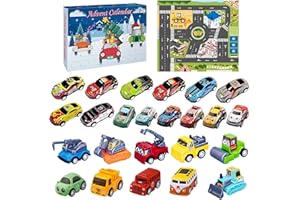 UMAVLESFRD Advent Calendar 2023, Boys Advent Calendar 2023 for 2-8 Year Old Kids, Christmas Countdown 24 Pcs Alloy Car for Children, Party Surprise Gift for Girls and Boys