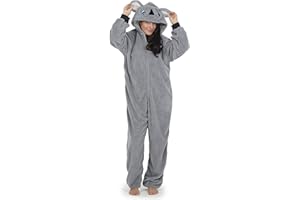 CityComfort Jumpsuit Damen Kuschelig Fleece Einteiler Schlafanzug Onesie Damen S-XL